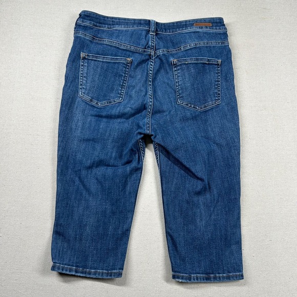 Pilcro Anthropologies Jeans‎ Womens 32 High Rise Denim Legging Jorts Button Fly - Picture 2 of 12